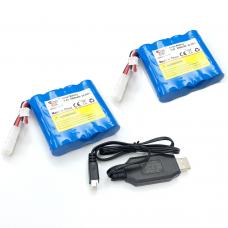 2 OEM Lipo Battery and 1 USB for the Contixo T1 Racing Boat