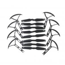 2 Sets of OEM Propeller Guards (8 Pieces) + 2 Sets of OEM Propellers for PLEGBLE PL-515 Drone