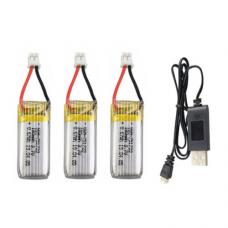 3 PCS Batteries + 1 USB Cable for Potensic A20W and A20