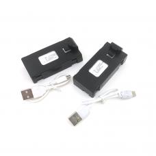 OEM Lipo Batteries (2PCS) and USB (2PCS) for Sky Rider XG-34 Neith Foldable Brushless Drone (Model DRWG534B)